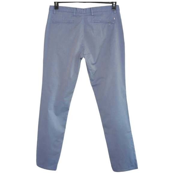 Massimo Dutti Men's Calidad Blue Textured Casual Fit Pants Size 38/34 - Picture 4 of 12